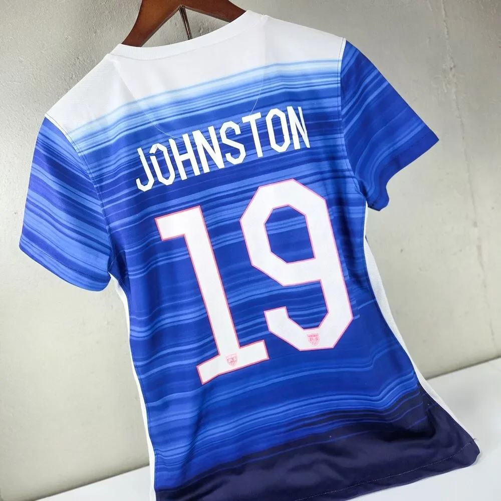 Nike USA Soccer Julie Johnston #19 USWNT Jersey Youth Large Blue Dri-FIT